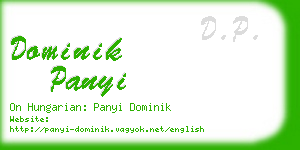 dominik panyi business card